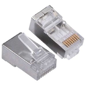 FICHAS RJ 45 BLINDADAS GLC CAT 5 X 100 UNIDADES NT-2001-RJ45B